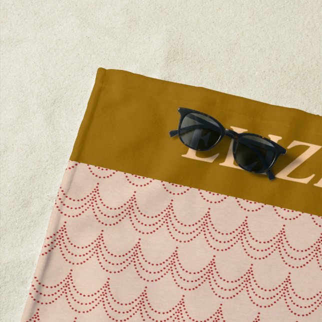 Abstract Named Faux Chandelier Patrern Beach Towel (In Situ)