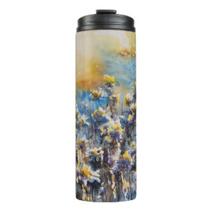 Abstract nature background with floral motifs.Pict Thermal Tumbler