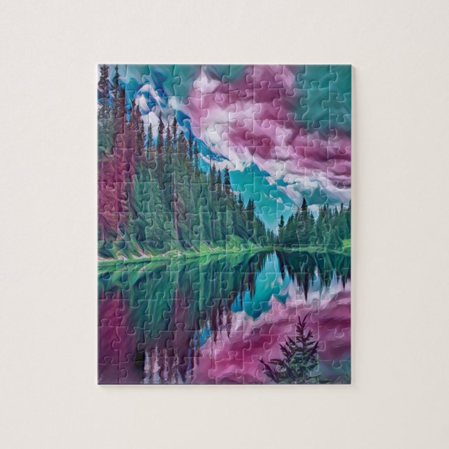 Abstract Nature Forest Wilderness Landscape  Jigsaw Puzzle (Vertical)