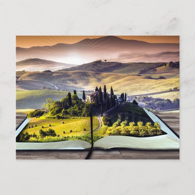 Abstract Nature Landscape for the Book Reader Postcard (Front)