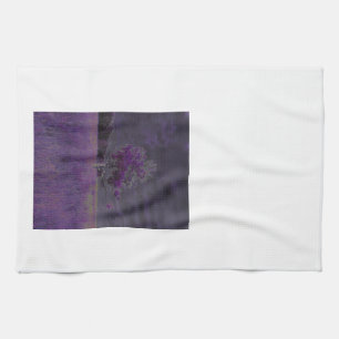 Abstract Nature Purple and Lavender Tree & Flowers Tea Towel