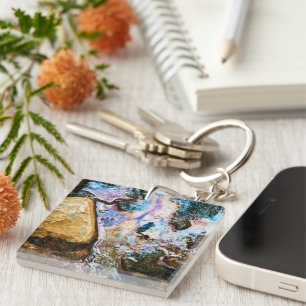 abstract nature still water key ring