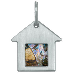 abstract nature still water pet ID tag