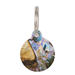 abstract nature still water pet ID tag