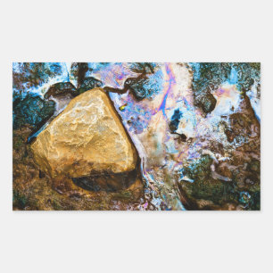 abstract nature still water rectangular sticker