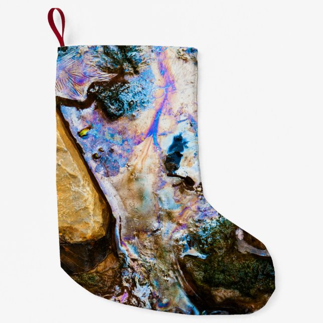 abstract nature still water small christmas stocking (Front)