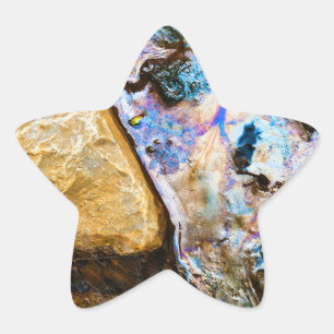 abstract nature still water star sticker