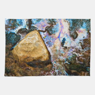 abstract nature still water tea towel