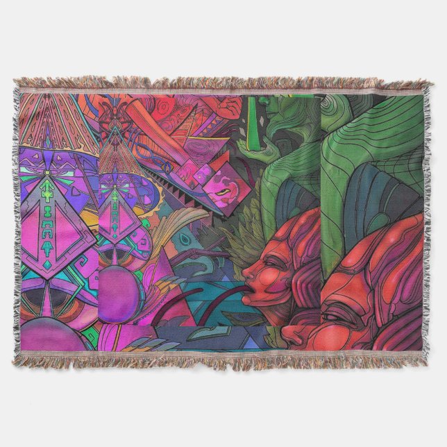 Abstract (Nature) Throw blanket  (Front)