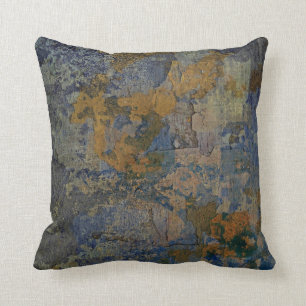 Abstract Navy and Rust Throw Pillows