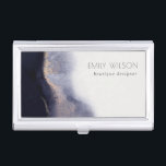 Abstract Navy Black Gold Foil Watercolor Wash Business Card Holder<br><div class="desc">If you need any further customisation please feel free to message me on yellowfebstudio@gmail.com</div>