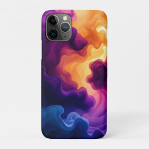 Abstract Navy, Purple & Yellow Watercolor Art iPhone 11 Pro Case