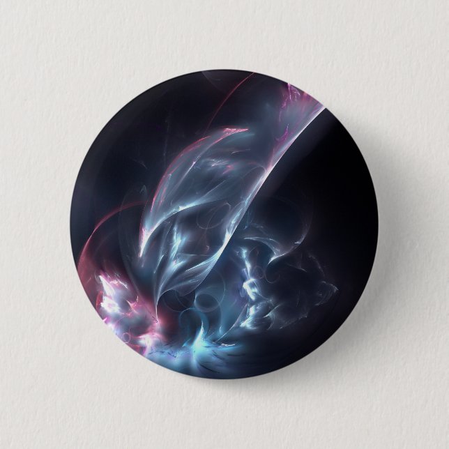Abstract Nebula Blue and Purple 6 Cm Round Badge (Front)