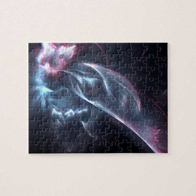 Abstract Nebula Blue and Purple Jigsaw Puzzle (Horizontal)