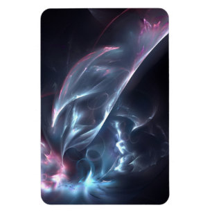 Abstract Nebula Blue and Purple Magnet