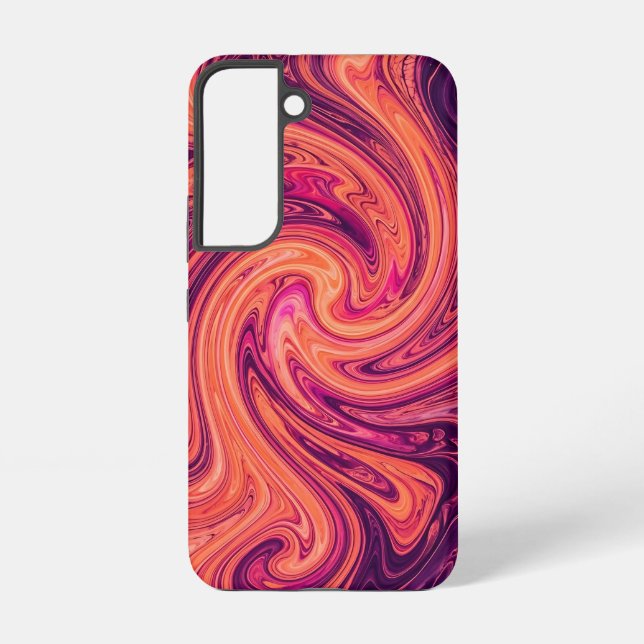 Abstract Nebula Sunset Orange Samsung Cases (Back)