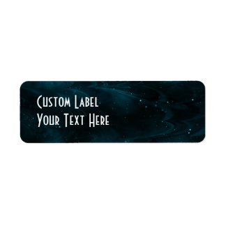 Abstract Nebula Texture - Blue Return Address Label