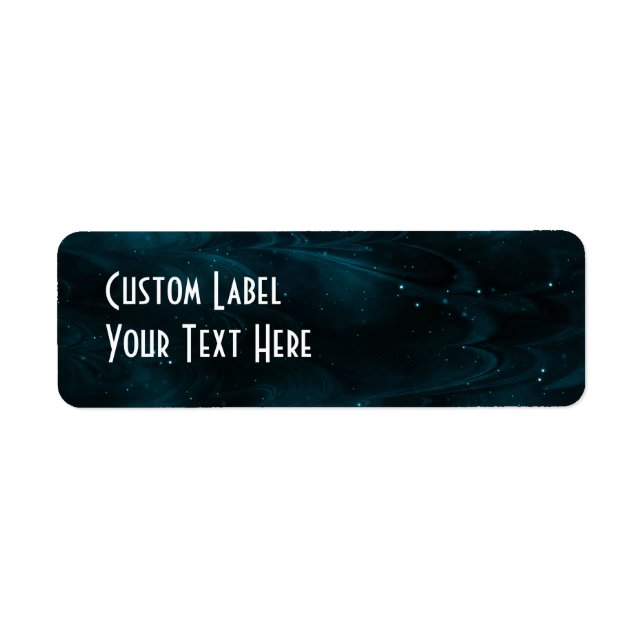 Abstract Nebula Texture - Blue Return Address Label (Front)