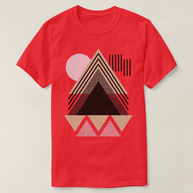 Abstract Neo Geometric Element Shapes T-Shirt (Design Front)