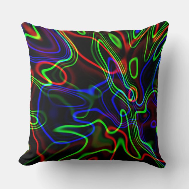 Abstract Neon Art 1&2 Options Cushion (Front)