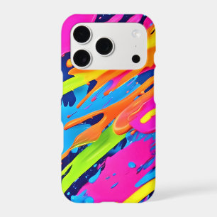 Abstract Neon Brushstrokes Splash Art