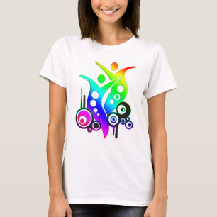 Abstract Neon coloured SWING dancer T-Shirt
