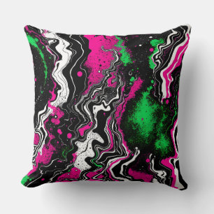 Abstract Neon Flow Pattern.Modern Outdoor Cushion