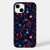 Abstract neon geometric shapes design