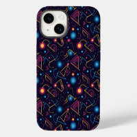 Abstract neon geometric shapes design