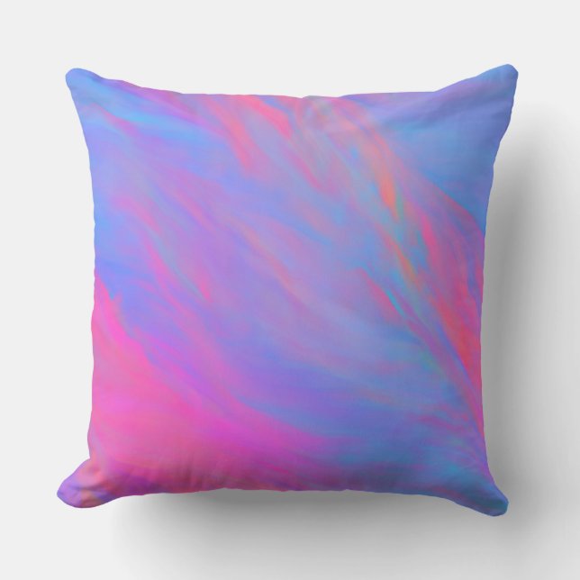 Abstract Neon Ink Flow Cushion (Front)