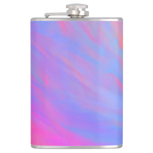 Abstract Neon Ink Flow Hip Flask