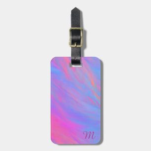 Abstract Neon Ink Flow Luggage Tag