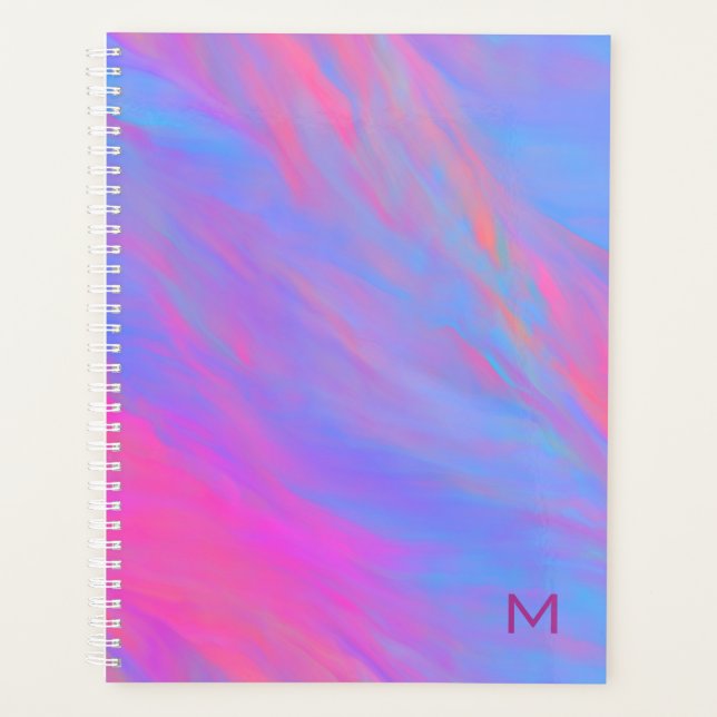 Abstract Neon Ink Flow Planner (Front)