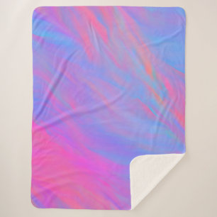 Abstract Neon Ink Flow Sherpa Blanket