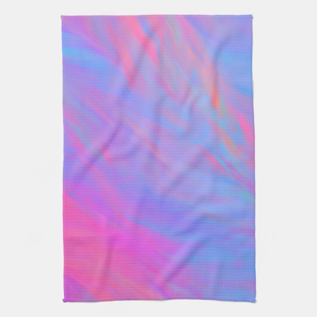 Abstract Neon Ink Flow Tea Towel (Vertical)