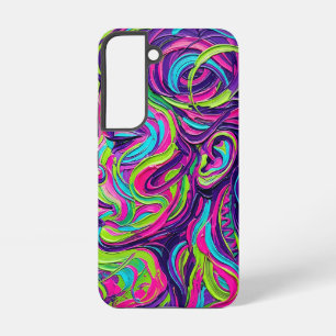 Abstract Neon Portrait Oil Face Samsung Cases