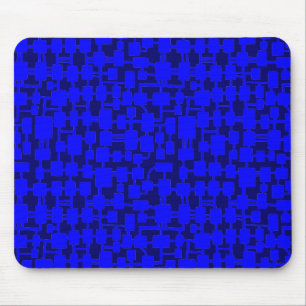 Abstract Network - Blue on Dark Blue 000066 Mouse Pad