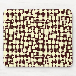 Abstract Network - Cream on Dark Brown 330000 Mouse Pad