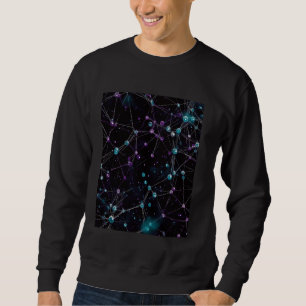 Abstract Network Galaxy Sci-Fi Art Sweatshirt