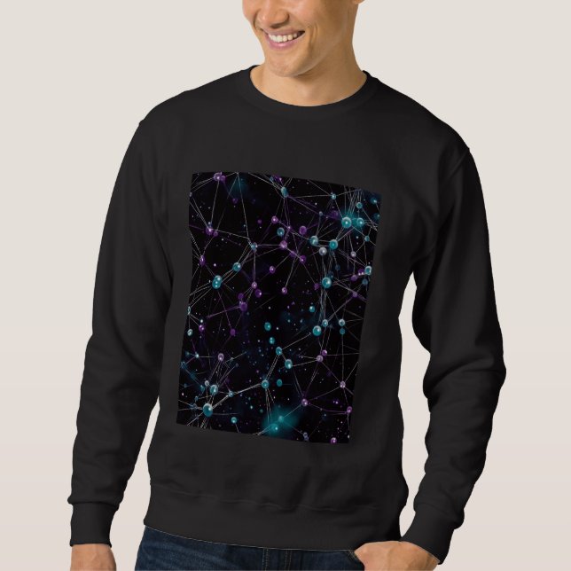 Abstract Network Galaxy Sci-Fi Art Sweatshirt (Front)