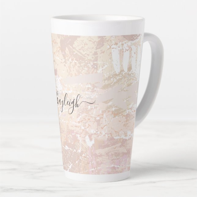 Abstract Neutral Mix Latte Mug (Right Angle)