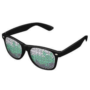 Abstract Neutrois Pride Flag Retro Sunglasses