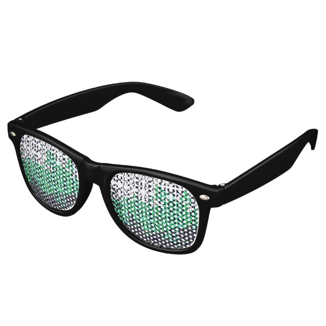 Abstract Neutrois Pride Flag    Retro Sunglasses (Angled)