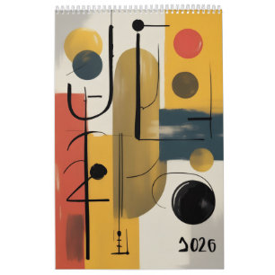 Abstract New Year 2026 Calendar