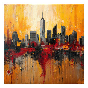 Abstract New York City Skyline Photo Print