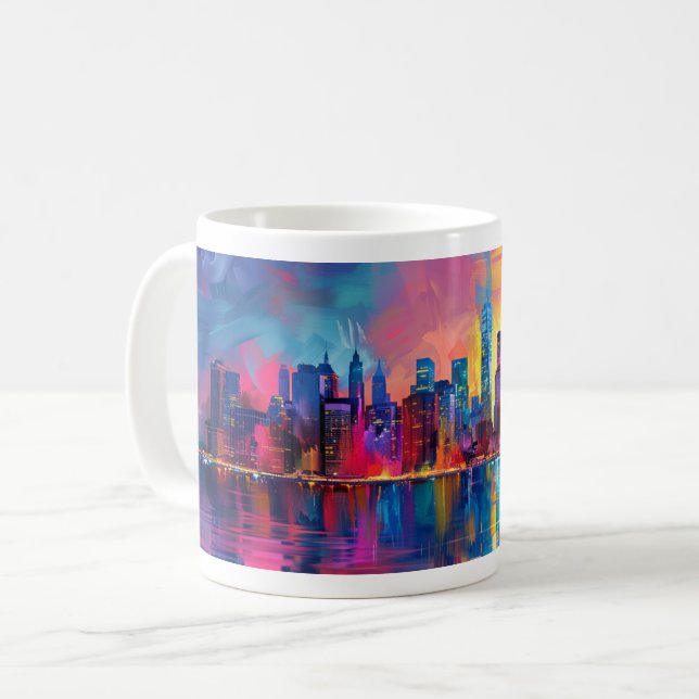 Abstract New York - Design 1 Coffee Mug (Front Left)