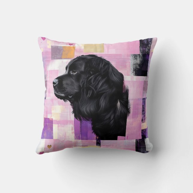 Abstract Newfie  Cushion (Back)