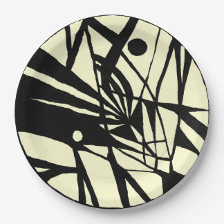 Abstract night & day paper plate