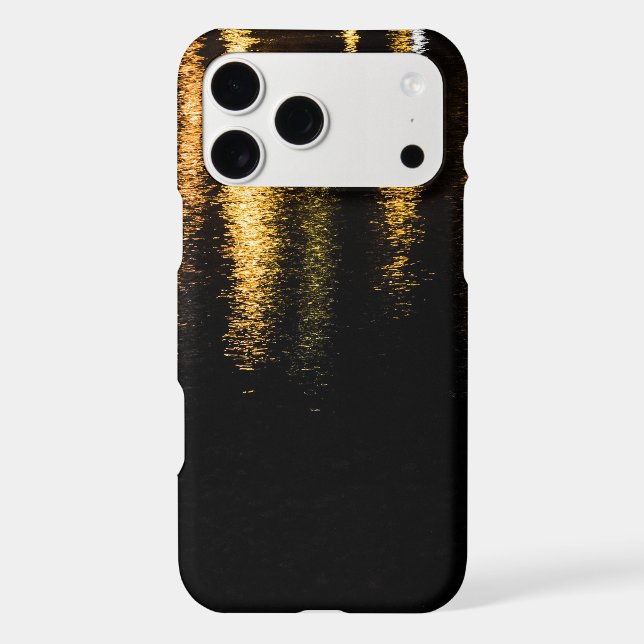 Abstract night lights sea shiny gold black (Back)