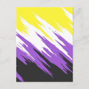 Abstract Nonbinary Pride Flag Postcard